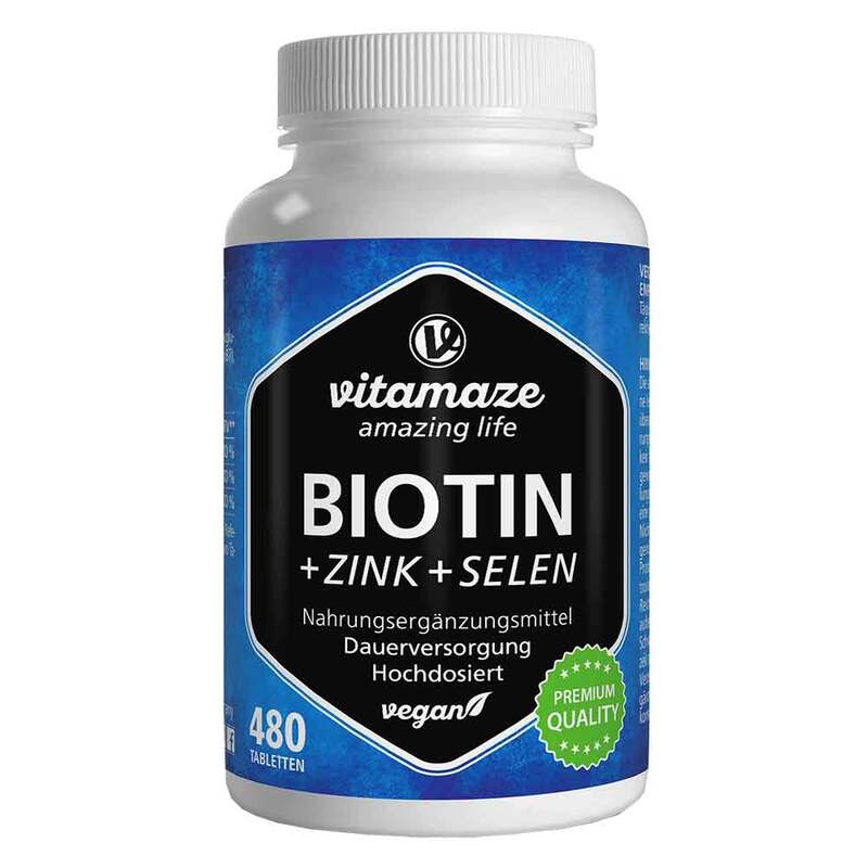 Biotin 10 Mg Hochdosiert Zink Selen Tabletten 480 St Online Bei