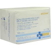 Schlitzkompressen Vlies 7,5x 100 St