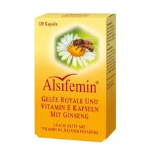 Abbildung: Alsifemin Gelee Royal + Vitamin E Kapseln mit Ginseng 120 St, Kapseln PZN 02201292 