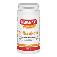 Abbildung: Megamax Aufbaukost Schoko Pulver 500 g, Pulver PZN 03246569 