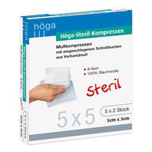 H&ouml;ga Steril Kompressen 5x5cm 8fach 5x2 St