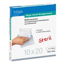 H&ouml;ga Steril Kompressen 10x20cm 8fach 5x2 St