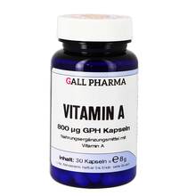 Abbildung: Vitamin A 800 µg GPH Kaps 30 St, Kapseln PZN 04631803 