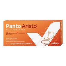 Abbildung: Panto Aristo bei Sodbrennen 20 mg Pantoprazol magensaftresistent Tabletten 7 St, Tabletten magensaftresistent PZN 07021910 