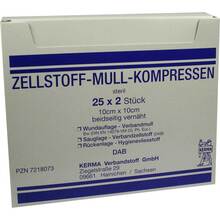 Abbildung: Zellstoff Mullkompressen 10c 25X2 St, Kompressen PZN 07218073 