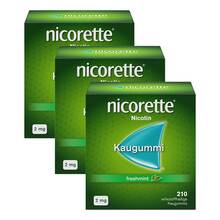 nicorette Kaugummi freshmint, 2 mg Nikotin 3x210 St