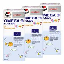 Abbildung: Doppelherz Omega-3 family flüssig system 3x250 ml, Flüssigkeit zum Einnehmen PZN 08032426 