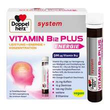 Abbildung: Doppelherz system Vitamin B12 Plus Trinkampullen 10X25 ml, Trinkampullen PZN 09071390 