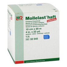 Mollelast haft latexfrei 10cmx20m gedehnt blau 1 St