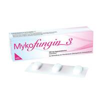 Abbildung: Mykofungin 3 Vaginaltabletten 200 mg 3 St, Vaginaltabletten PZN 10118062 