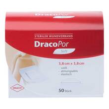 DracoPor Soft wei&szlig; Wundverband 3,8x3,8 cm steril 50 St