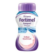 Abbildung: Fortimel Compact 2.4 Erdbeergeschmack 8X4X125 ml, Flüssigkeit PZN 10743535 