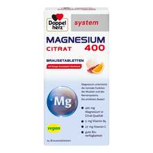 Abbildung: Doppelherz system Magnesium 400 Citrat Brausetabletten 24 St, Brausetabletten PZN 11047269 