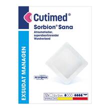 Sorbion Cutimed Sana Wundauflage 12x22 cm 12 St