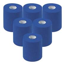 Gazofix color Fixierbinde koh&auml;siv 6 cmx20 m blau 6 St