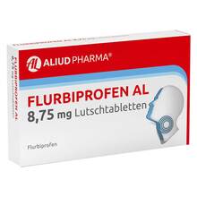 Abbildung: FLURBIPROFEN AL 8,75 mg Lutschtabletten 24 St, Lutschtabletten PZN 12359947 