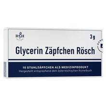 Abbildung: Glycerin Zäpfchen Rösch 3 g gegen Verstopfung 10 St, Suppositorien PZN 12733110 