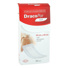 DracoPor Soft wei&szlig; Wundverband 10x20 cm steril 20 St
