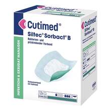 Cutimed Siltec Sorbact PU-Verband 7,5x7,5 cm 12 St