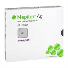 Abbildung: Mepilex Ag Schaumverband 10x10 cm steril 10 St, Verband PZN 13875591 