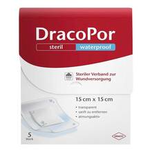 DracoPor waterproof Wundverband 15x15 cm steril 5 St