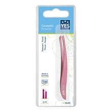 Abbildung: Yes Pinzette 9 cm schräg rostfrei Fashion Zetty rot 1 St PZN 14220751