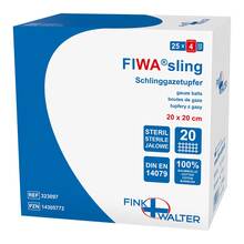 Schlinggazetupfer 20x20 cm steril pflaum.FIWAsling 25x4 St