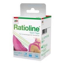 Abbildung: Ratioline Sport-Tape 5 cmx5 m pink 1 St, Pflaster PZN 14341466 