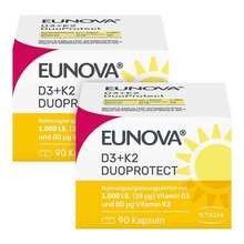 Eunova Duoprotect D3 + K2 1000 I.E. / 80 µg Kapseln 2x90 St