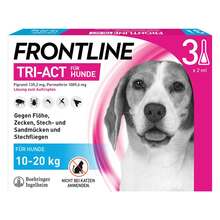 Abbildung: FRONTLINE TRI-ACT gegen Zecke, Floh und fliegende Insekten bei Hunden (10-20kg) 3 St, Lösung PZN 16359878 