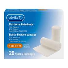 Alvita elastische Fixierbinde 4 cmx4 m 20 St