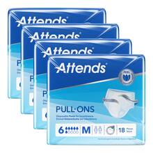 Attends Pull-Ons 6 medium 4x18 St