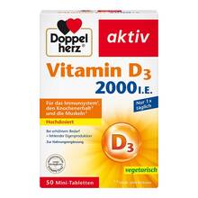 Abbildung: Doppelherz Vitamin D3 2000 I.E. Tabletten 50 St, Tabletten PZN 16869496 