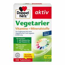 Abbildung: Doppelherz Vegetarier Vitamine + Mineralstoffe aktiv 100 St, Tabletten PZN 16902532 