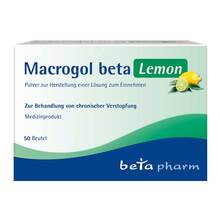 Abbildung: Macrogol beta Lemon Pulver  50 St, Pulver zur Herstellung einer Lösung zum Einnehmen PZN 17164792