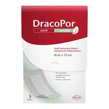 Dracopor sensitiv 8x15 cm steril mit Silikonkleber 3 St