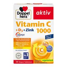 Doppelherz Vitamin C 1000 + D3 + Zink Depot Tabletten 30 St