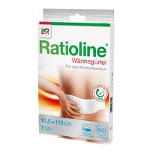 Abbildung: Ratioline Wärmegürtel Rückenbereich 10,5x115 cm 3 St, Pflaster PZN 18128657 