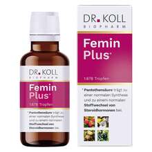 Abbildung: Femin Plus Dr. Koll Gemmo Komplex Himbeere Vit.B12 50 ml, Tropfen PZN 18137679 