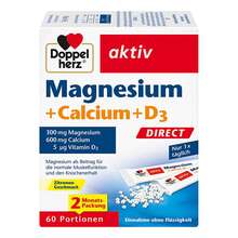 Doppelherz Magnesium+Calcium+D3 Direct Pellets 60 St