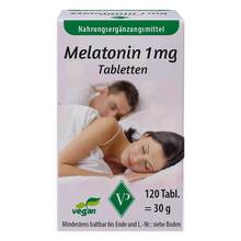 Abbildung: Melatonin 1 mg Tabletten 120 St, Tabletten PZN 18448913 