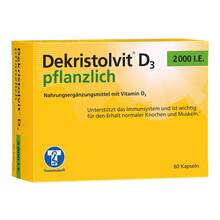 Abbildung: Dekristolvit D3 2000 I.E. pflanzlich Kapseln 60 St, Kapseln PZN 18656600 