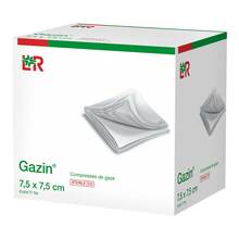 Gazin Mullkomp.7,5x7,5 cm steril 8fach 50x2 St