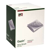 Gazin Mullkomp.7,5x7,5 cm steril 8fach 25x2 St