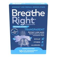 Besser Atmen Breathe Right Nasenpflaster normal transparent  10 St