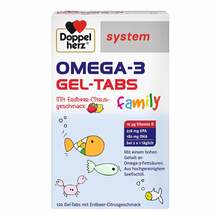 Doppelherz Omega-3 Gel-Tabs family Erdbeer Citrus system 120 St
