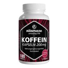 Abbildung: Koffein 200 mg hochdosierte Kapseln 180 St, Kapseln PZN 19176434 