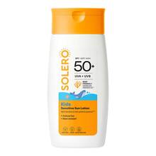 Abbildung: Solero Kinder sensitiv Lotion LSF 50 +  200 ml, Lotion PZN 19454264 