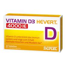 Abbildung: Vitamin D3 Hevert 4000 I.E. Tabletten 20 St, Tabletten PZN 19903325 