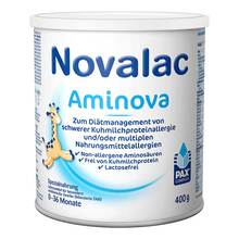 Abbildung: Novalac Aminova Spezialnahrung 0 - 36 Monate 400 g, Pulver PZN 19926119 